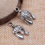 WYSIWYG 20pcs 24x12mm Soldier Helmet Charms Antique Silver Color Pendant Charms For Jewelry Making Jewelry Accessories