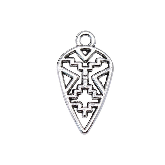 20pcs 24x13mm Filigree Hollow Arrow Pendants Charm Arrow Pendants Geometric Pattern Pendants For Earring Making ef4196