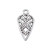 20pcs 24x13mm Filigree Hollow Arrow Pendants Charm Arrow Pendants Geometric Pattern Pendants For Earring Making ef4196