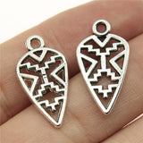 20pcs 24x13mm Filigree Hollow Arrow Pendants Charm Arrow Pendants Geometric Pattern Pendants For Earring Making ef4196
