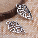 20pcs 24x13mm Filigree Hollow Arrow Pendants Charm Arrow Pendants Geometric Pattern Pendants For Earring Making ef4196
