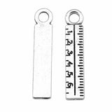 WYSIWYG 20pcs 24x5mm Straightedge Ruler Charm Pendants Jewelry Making School Supplies Pendant Charms Makings