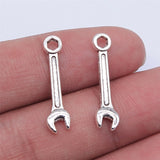 WYSIWYG 20pcs 24x6mm Antique Silver Color Wrench Charms Pendant For Jewelry Making DIY Jewelry Findings
