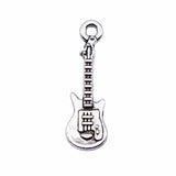 WYSIWYG 20pcs 24x7mm Antique Silver Color Guitar Charms Pendant For Jewelry Making DIY Jewelry Findings