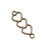 WYSIWYG 20pcs 24x8mm 4 Colors Hollow Heart Connector Charms For Earring Making Bracelet Making Jewelry Making Jewelry Findings