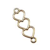 WYSIWYG 20pcs 24x8mm 4 Colors Hollow Heart Connector Charms For Earring Making Bracelet Making Jewelry Making Jewelry Findings