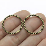 20pcs 25mm Pendant Circle Connector Charm Pendants For Jewelry Making Antique Silver Color Circle Pendants EF4244