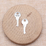 WYSIWYG 20pcs 25x11mm Antique Silver Color Faith Key Charms For Jewelry Making