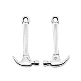 WYSIWYG 20pcs 25x12mm 2 Colors Tools Hammer Charm Pendants For Jewelry Making Hammer Pendants Charm Tool Charms