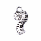 WYSIWYG 20pcs 25x13mm Antique Silver Color Tape Measure Charms Pendant For Jewelry Making DIY Jewelry Findings