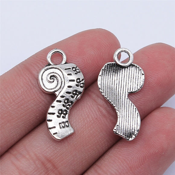WYSIWYG 20pcs 25x13mm Antique Silver Color Tape Measure Charms Pendant For Jewelry Making DIY Jewelry Findings