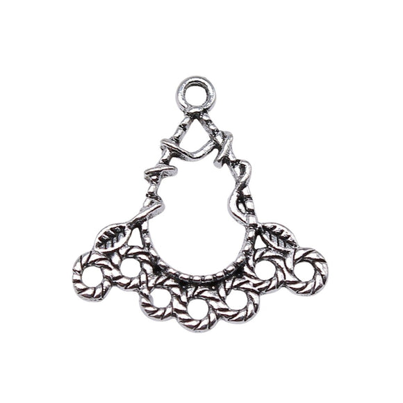 WYSIWYG 20pcs 25x25mm Porous Earring Connector Charms For Jewelry Making