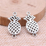 WYSIWYG 20pcs 26x13mm Pineapple Connector Charms For Jewelry Making DIY Jewelry Findings Antique Silver Color Zinc Alloy Charms