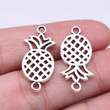 WYSIWYG 20pcs 26x13mm Pineapple Connector Charms For Jewelry Making DIY Jewelry Findings Antique Silver Color Zinc Alloy Charms