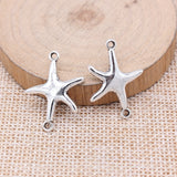 20pcs 26x20mm Antique Silver Color Starfish Connector For Jewelry Making ef4455