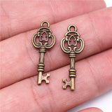 WYSIWYG 20pcs 27x10mm 3 Colors Key Charms Pendant For DIY Jewelry Making DIY Jewelry Findings