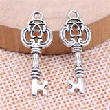 WYSIWYG 20pcs 27x10mm 3 Colors Key Charms Pendant For DIY Jewelry Making DIY Jewelry Findings