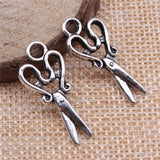 WYSIWYG 20pcs 27x12mm Scissors Charms Antique Silver Color Pendant Charms For Jewelry Making Jewelry Accessories