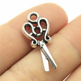 WYSIWYG 20pcs 27x12mm Scissors Charms Antique Silver Color Pendant Charms For Jewelry Making Jewelry Accessories
