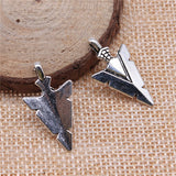 WYSIWYG 20pcs 28x15mm Triangle Bow Arrow Charm Pendants For Jewelry Making Arrowhead Pendants Charm