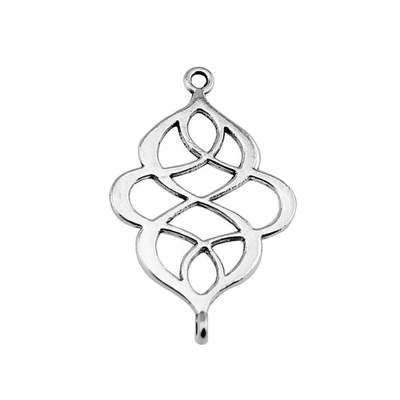 WYSIWYG 20pcs 28x18mm Pendant Connector Connector Charm Pendants For Diiy Jewelry Making Antique Silver Color Connector Pendants EF2735