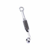 WYSIWYG 20pcs 28x5mm Pipe Pendant Charms Antique Silver Color For Jewelry Making Zinc Alloy Jewelry Findings
