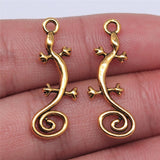 WYSIWYG 20pcs 29x11mm Charm Gecko 3 Colors Lizard Charms Chameleon Pendant