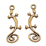 WYSIWYG 20pcs 29x11mm Charm Gecko 3 Colors Lizard Charms Chameleon Pendant