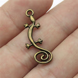 WYSIWYG 20pcs 29x11mm Charm Gecko 3 Colors Lizard Charms Chameleon Pendant