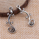 WYSIWYG 20pcs 29x11mm Charm Gecko 3 Colors Lizard Charms Chameleon Pendant