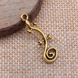 WYSIWYG 20pcs 29x11mm Charm Gecko 3 Colors Lizard Charms Chameleon Pendant