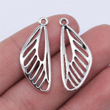 WYSIWYG 20pcs 29x12mm Antique Silver Color Hollow Butterfly Wings Charms Pendant For Jewelry Making DIY Jewelry Findings