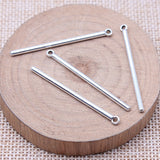 WYSIWYG 20pcs 2x41mm Antique Silver Color Long Strip Charms Pendant For DIY Jewelry Making Handmade Jewelry Craft Findings