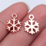 WYSIWYG 20pcs 3 Colors 15x10mm Christmas Snowflake Charms Christmas Charms For Jewelry Making DIY Jewelry Findings