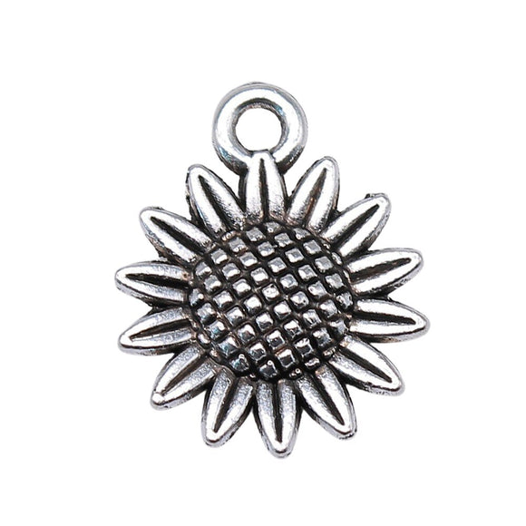 20pcs 3 Colors 19x15mm Sun Flower Charm Pendants For Jewelry Making Sunflower Flower Pendants Charm Sunflower ef4535