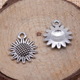 20pcs 3 Colors 19x15mm Sun Flower Charm Pendants For Jewelry Making Sunflower Flower Pendants Charm Sunflower ef4535