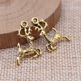 WYSIWYG 20pcs 3 Colors 22x14mm Elk Deer Charm For Jewelry Making Zinc Alloy Jewelry Findings EF3798