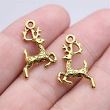 WYSIWYG 20pcs 3 Colors 22x14mm Elk Deer Charm For Jewelry Making Zinc Alloy Jewelry Findings EF3798