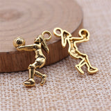 WYSIWYG 20pcs 3 Colors 23x14mm Volleyball Player Dig Charms Pendant For Jewelry Making DIY Jewelry Findings