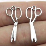 WYSIWYG 20pcs 30mm Sewing Scissors Charms Scissor Tibetan Charm Antique Silver Color Sewing Scissors Charms