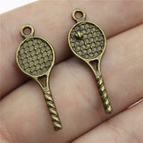 WYSIWYG 20pcs 30x10mm Tennis Racket Charms For Jewelry Making DIY Jewelry Findings Antique Silver Color Antique Bronze Color