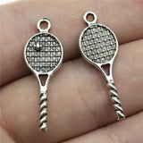 WYSIWYG 20pcs 30x10mm Tennis Racket Charms For Jewelry Making DIY Jewelry Findings Antique Silver Color Antique Bronze Color