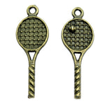 WYSIWYG 20pcs 30x10mm Tennis Racket Charms For Jewelry Making DIY Jewelry Findings Antique Silver Color Antique Bronze Color