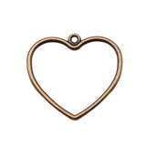 WYSIWYG 20pcs 30x28mm Hollow Heart Charms For Jewelry Making Antique Silver Plated Antique Bronze Color Jewelry Findings