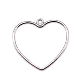 WYSIWYG 20pcs 30x28mm Hollow Heart Charms For Jewelry Making Antique Silver Plated Antique Bronze Color Jewelry Findings