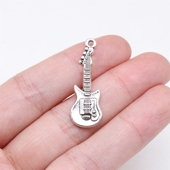 WYSIWYG 20pcs 31x11mm Antique Silver Color Bass Charms For Jewelry Making