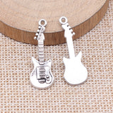 WYSIWYG 20pcs 31x11mm Antique Silver Color Bass Charms For Jewelry Making