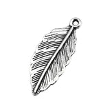 WYSIWYG 20pcs 31x12mm 2 Colors Antique Silver Color Antique Bronze Plated Leaf Pendant Leaf Pendants DIY For Jewelry Making