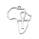 WYSIWYG 20pcs 31x26mm Africa Series Ankh Cross Charms For DIY Jewelry Making Antique Silver Color Zinc Alloy Charms