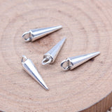 WYSIWYG 20pcs 4x16mm Antique Silver Color Cone Charms Pendant For DIY Jewelry Making Handmade Jewelry Craft Findings